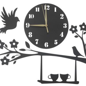 Hollypop Ahşap Kuşlu Duvar Saati